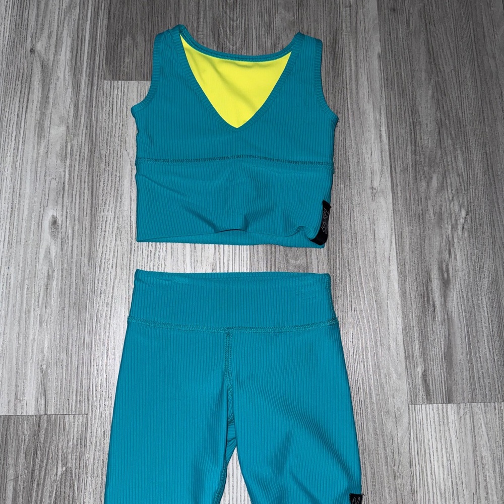 Teal and Yellow Activewear Set